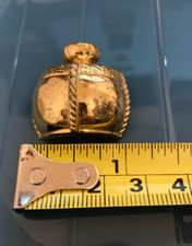 YVES SAINT LAURENT YSL Vintage 1990s Gold Champagne Perfume Bottle Pin Brooch