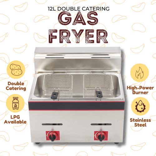 12l commercial gas fryer lpg - commercial,