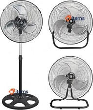 Melchioni Family MF1712TRIO 3 in 1 Industrial Fan Black/Steel