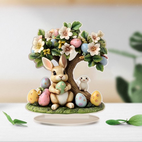 Easter eggs tree rabbit decor - easter,