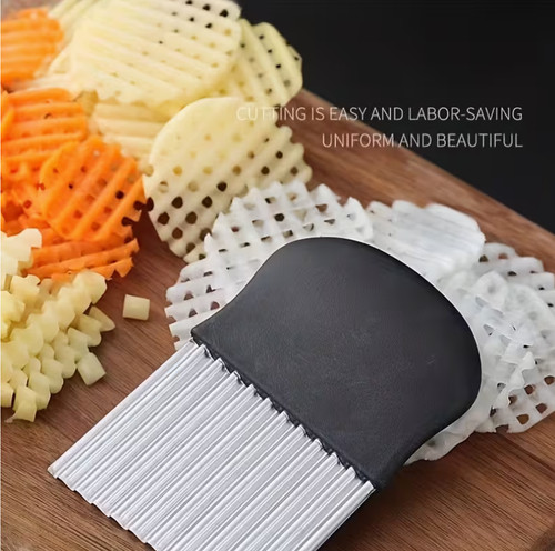 Stainless steel wavy potato - stainless,