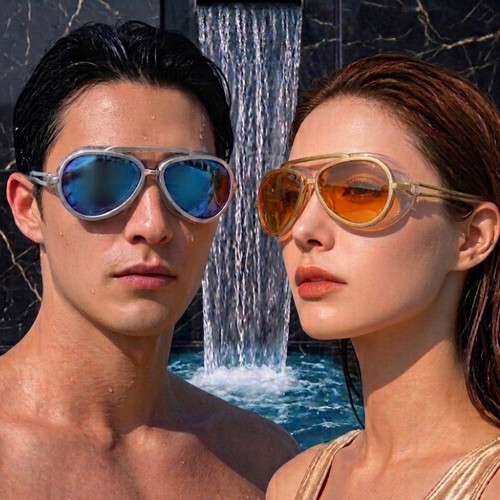 Vintage aviator swim goggles - swim,