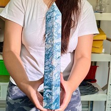 3.7LB Natural Geode Aquatic Plant Water Grass Moss Agate Obelisk Crystal Reiki