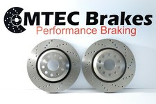 VW GOLF MK5 R32 AUDI S3 SEAT LEON CUPRA R REAR BRAKE DISCS DRILLED 310mm