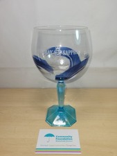 Bombay Sapphire Gin Balloon Glass with Blue Stem and Square Base 20cm