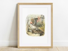 Classic Beatrix Potter Print, Peter Rabbit, Nursery, Baby Shower, Picture Gift