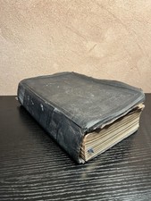 Antique 1856 HOLY BIBLE Signed (1856) CAMBRIDGE leather - old UNIVERSITY PRESS