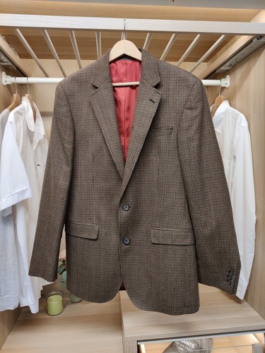 Size 38r brown tweed suit - brown,