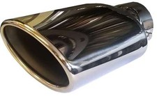 For Citroen Saxo 125X200MM OVAL EXHAUST TIP TAIL PIPE PIECE CHROME SCREW CLIP ON