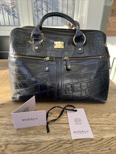 Modalu Pippa Navy Croc Handbag