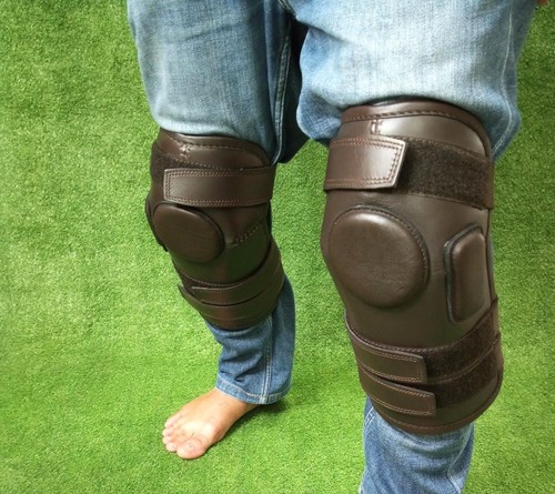 Leather polo riding knee - leather,
