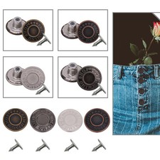 Jeans Buttons 14mm-25mm Hammer on Denim Replacement Studs with Back Pins 10-100x