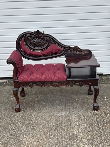 Antique style telephone - telephone, seat