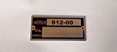 Renault engine type plate - engine,