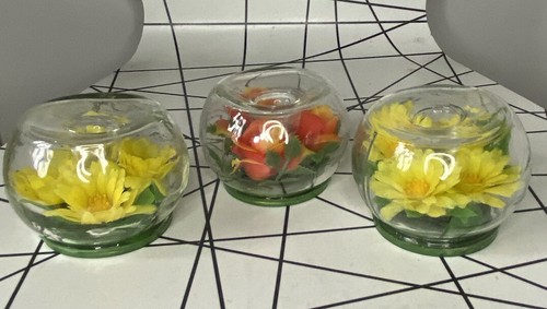 Vintage glass terrarium candle - glass,