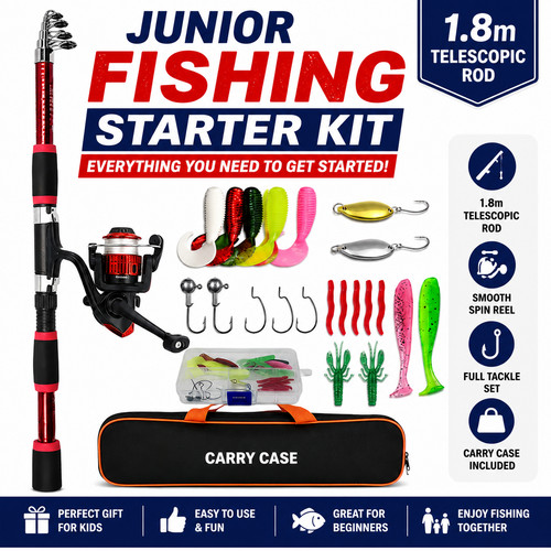 Kids junior fishing rod reel - fishing,