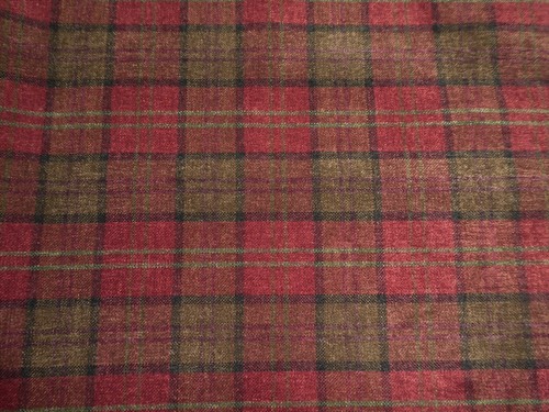 Tartan checked soft chenille - tartan,