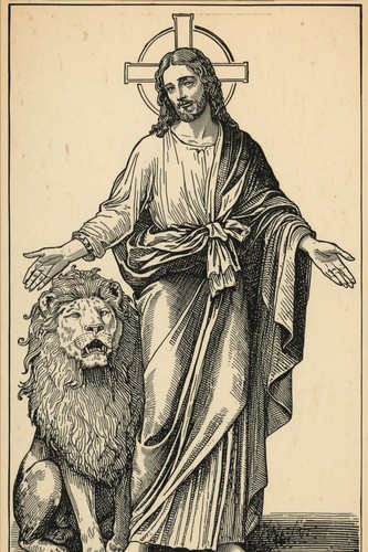 Jesus christ with - christ, lion