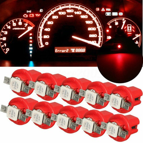 10pcs 5050 red car - t5,