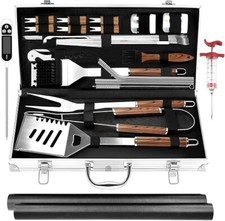 32Pcs BBQ Tool Set with Aluminium Case, KALAHOL Barbecue Accessories Kit UK