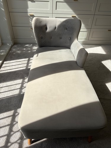 Grey velvet small sofa - small,