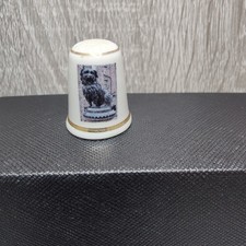 Vintage China Thimble Grey