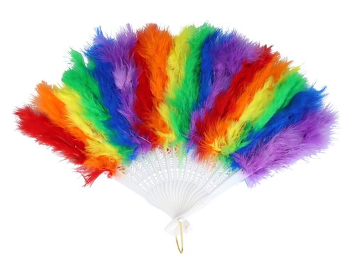 Rainbow pride folding - pride, feather