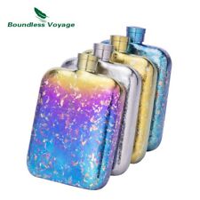 Titanium Hip Flask Small Liquor Flask Pocket Bottle for Whiskey Vodka Wine