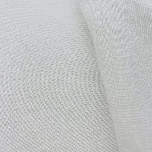 White sheer fabric soft linen - white,