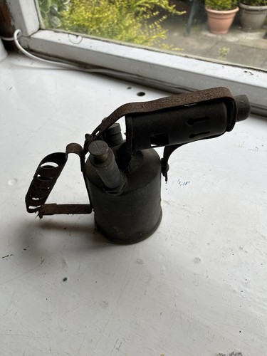 Vintage metal blow torch - vintage,