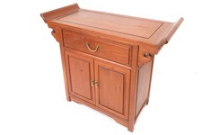 Oriental Style Hardwood Cabinet, Decorative Brass Fittings - Free UK Delivery ?