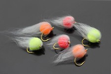30 pcs/lot 3 colors Nuke Egg Fly Glo Bug Fly Fishing Flies Lures Size 8#