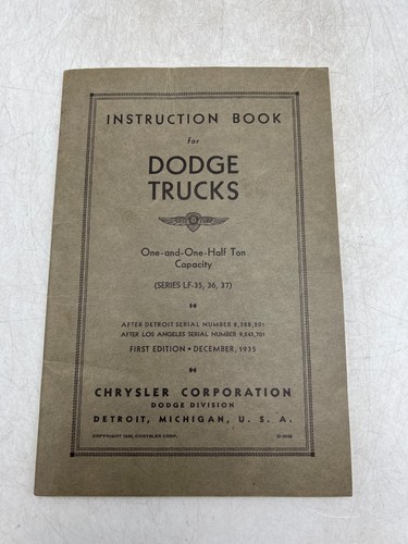 1935 instruction book - 1935,