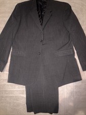 Aquascutum Men's Grey Wool Suit Jacket 46r Trousers 40”