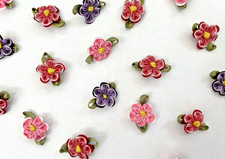 102pc Adorable Flower Fabric Applique / Embellishment Hairbow Craft FL-A