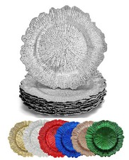 Wedding Even Tableware Decor PLastic Charger Plates 13in Xmas Party All Occasion