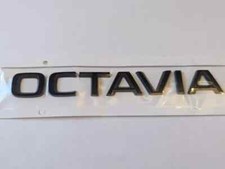 Gloss black Octavia 3D Metal badge emblem Letter For Skoda