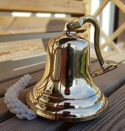 Brass wall bell - brass,