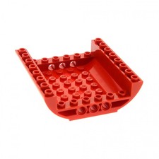 1x Lego Airplane Bottom Fuselage 8x8x2 Red Curved Part 3182 4569530 54091