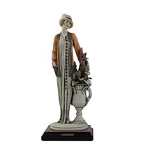 Florence Giuseppe Armani Figurine, 0498C, Lady With Vase Of Flowers, 13.5 Inches