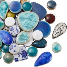 1 Box 200g Broken Ceramic Tile Irregular Mosaic Tiles Bulk 19 x 33.5 mm 