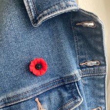 Red Flower Pin Brooch