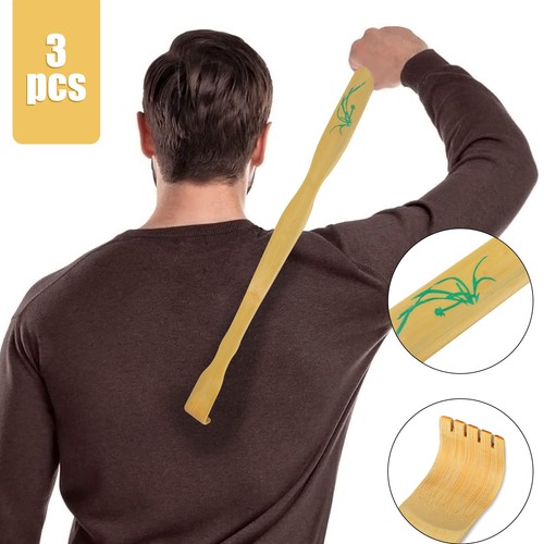 3pcs bamboo back scratcher - bamboo,
