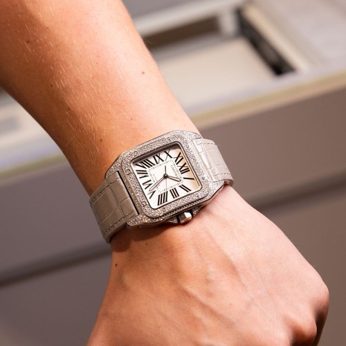 Cartier santos 100 diamond - cartier,