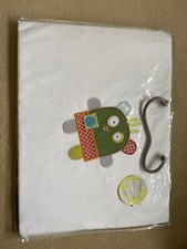 Mamas & Papas Tab Top Gingerbread Lined White Curtains 132cm X 160cm RRP £82 