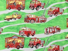 Fire Truck Fireman Valance –