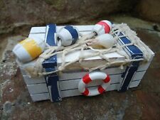  NAUTICAL TRINKET BOX WOODEN