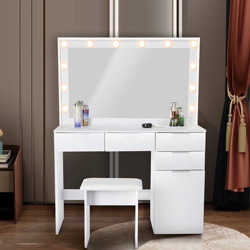 White dressing table set - white,