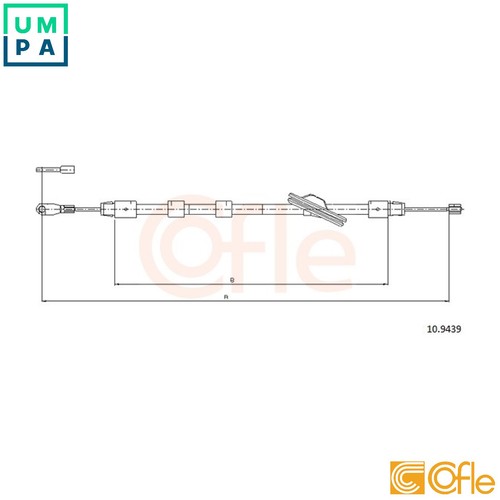 Cable pull parking brake - cable,