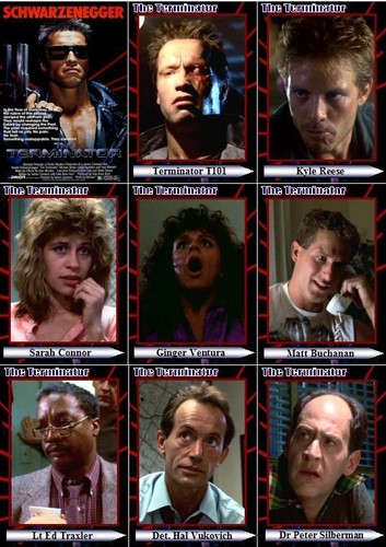 Terminator movie trading cards - terminator,